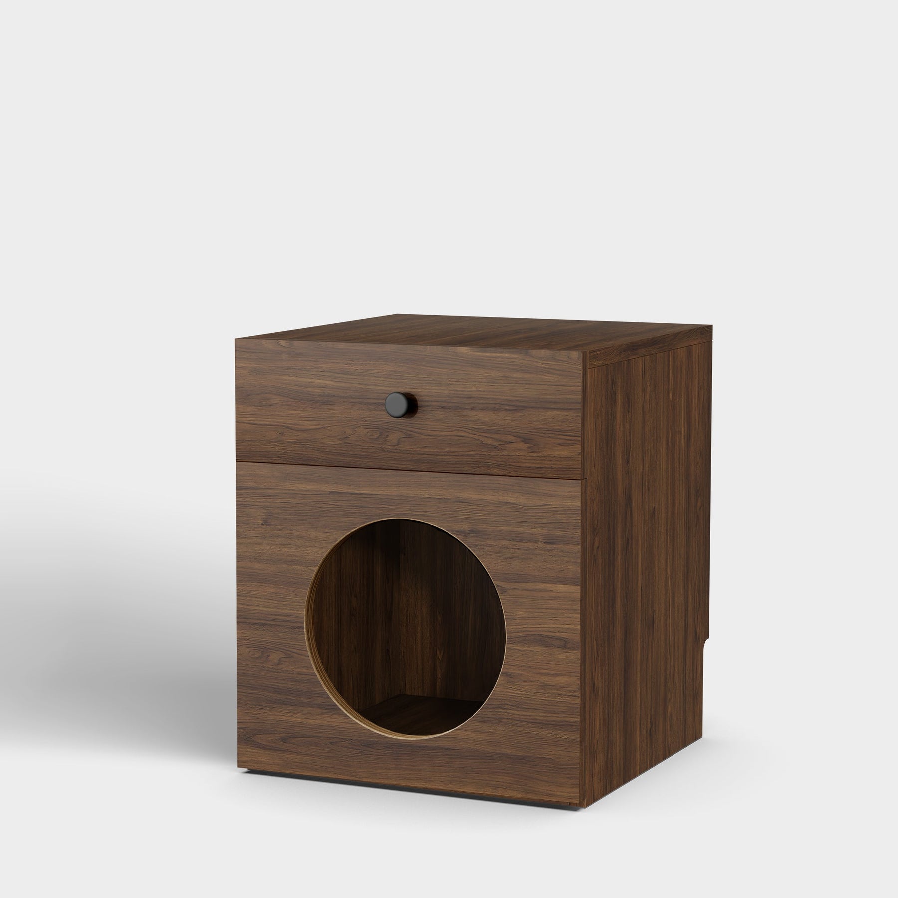 Mesa de cabeceira de madeira Yowos, casa para gatos - Liquidação - 7 unidades restantes