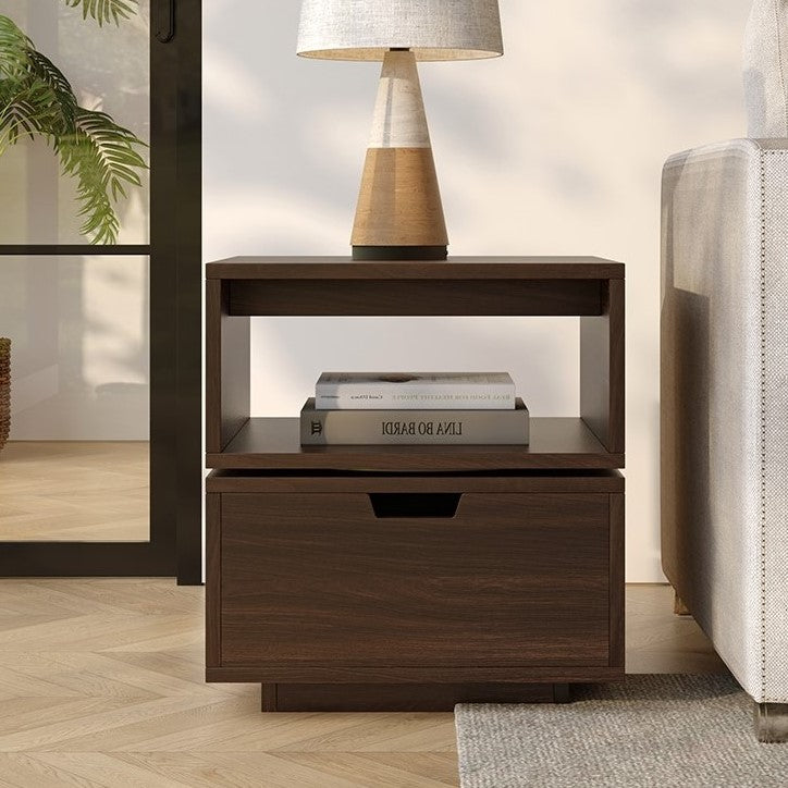 Mesa de cabeceira giratória quadrada de 2 níveis Yowos - Liquidação - 7 restantes