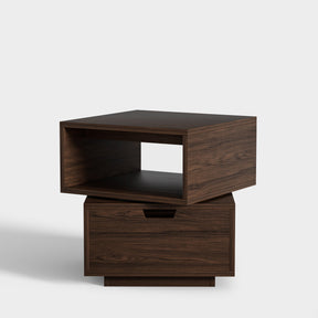 Mesa de cabeceira giratória quadrada de 2 níveis Yowos - Liquidação - 7 restantes