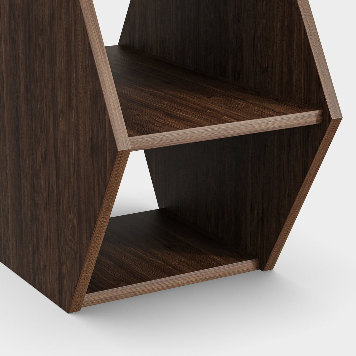 Mesa Lateral Hexagonal Multifuncional Yowos com Armazenamento Aberto - Liquidação - 9 restantes
