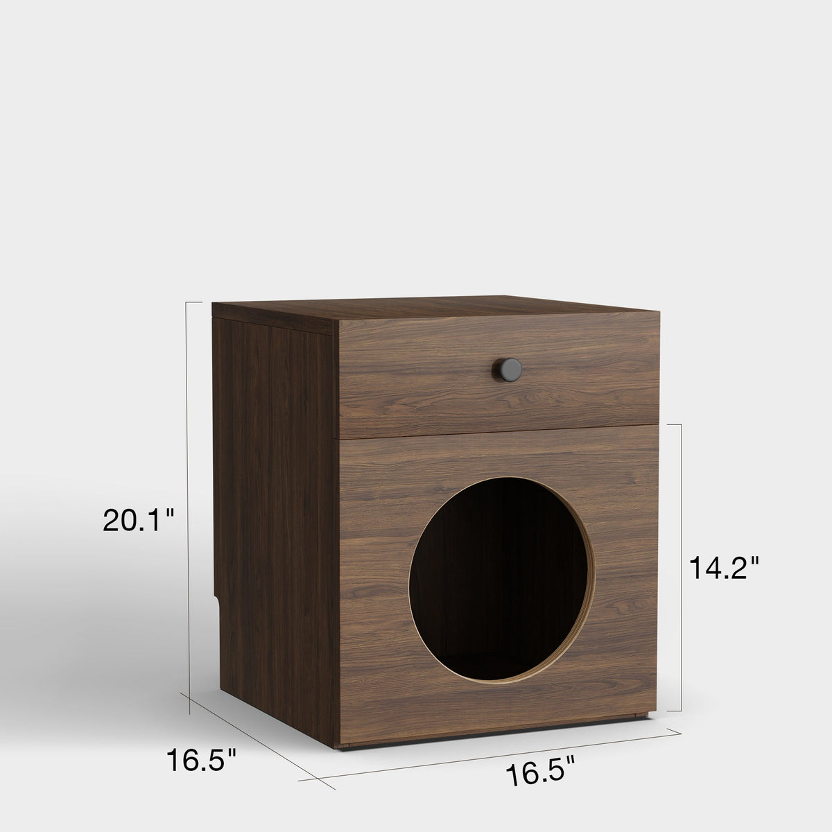 Mesa de cabeceira de madeira Yowos, casa para gatos - Liquidação - 7 unidades restantes